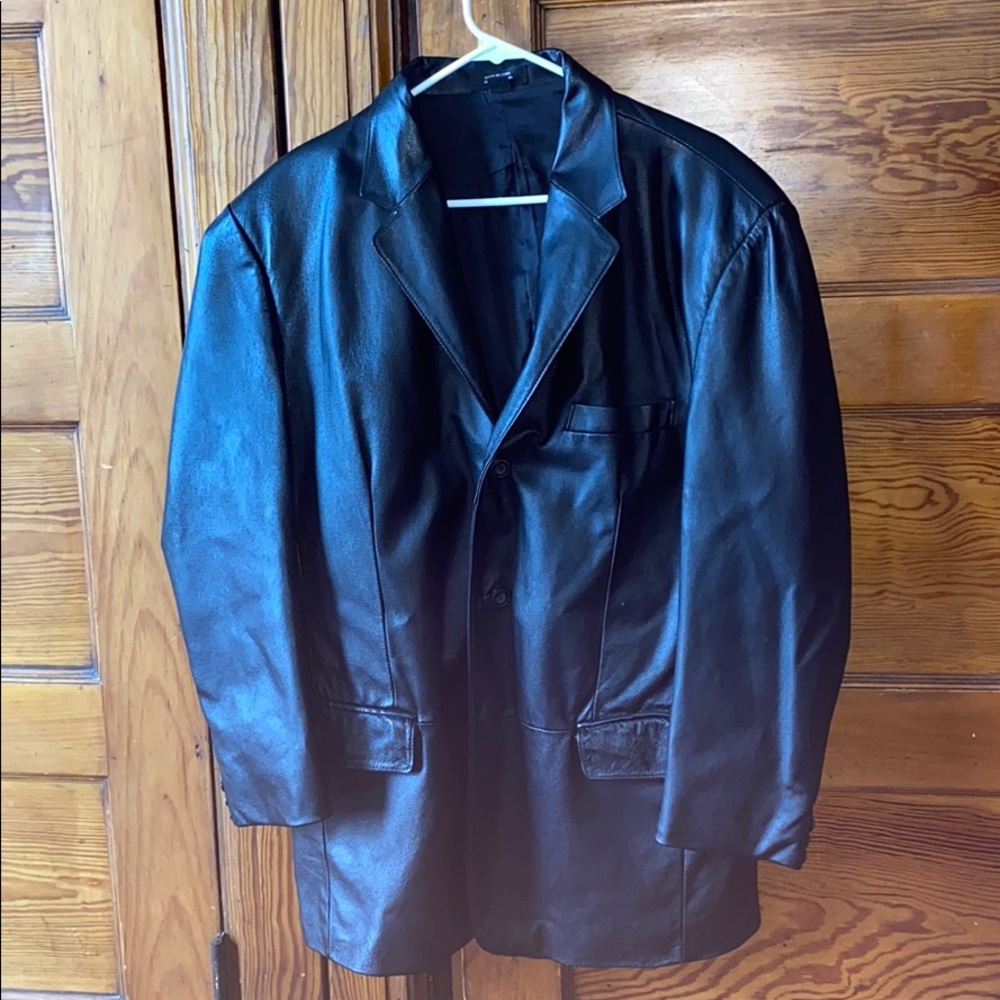 Black leather jacket